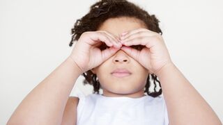 Funnyfuzzy - a young girl using her hands as binoculars | Trending HD Video