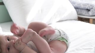 Baby Toys - baby boy sucking her toes | Trending HD Video