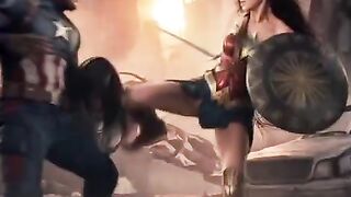 Mulher Maravilha contra Capitão América
