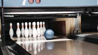 Action figure - bowling ball and pins | Trending HD Video
