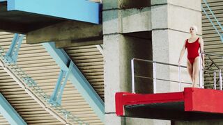 Action figure - women preparing to high diving | Trending HD Video