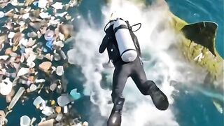 Rescue a shark stuck in tire