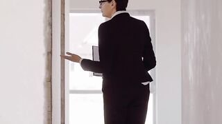 Action figure - realtor walking inside of the house with clients | Trending HD Video