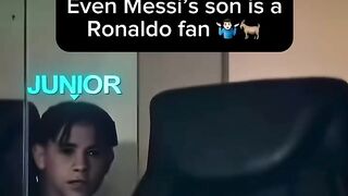 Messi Son is a Ronaldo Fan