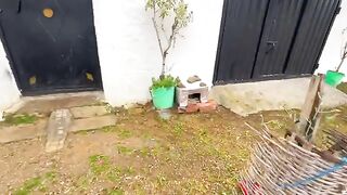 Friendly teenage calico cat finds someone to make her a warm place to sleep.