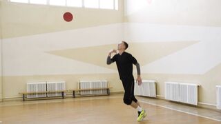 Action figure - volleyball player serving ball | Trending HD Video