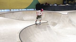 Action figure - dynamic skateboarding in indoor skatepark | Trending HD Video