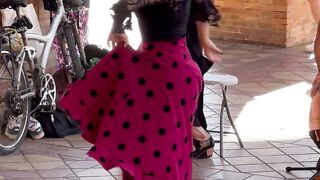 Action figure - flamenco dancer performing live outdoors | Trending HD Video