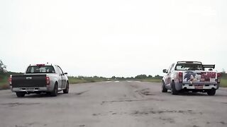 Modified pickup truck vs. race car Who will be number one among the dads of Nong Oniw, with their ISUZU D-Max