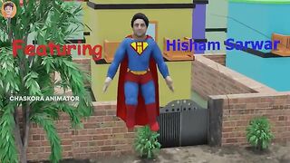 FT@HishamSarwarSuper Man  Vs Dad- Jokes Bakaiti - Cartoon  Comedy