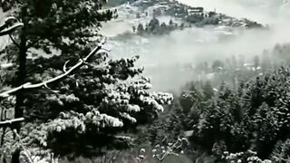 Heavy snow in the village