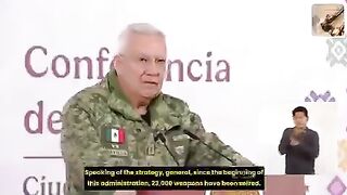Mexico's Defense Minister said 80% of the weapons seized from the cartels came from the US and the remaining 20% ​​from Israel.