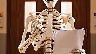 الهيكل العظمي اللي خاف من الامتحان أكثر منك! قصة مضحكة ????