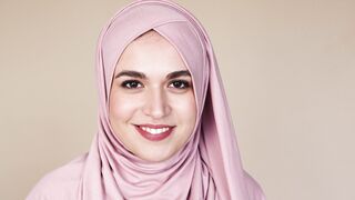 The Shy Snow Woman and the Cursed Ring - woman in pink hijab smiling | Trending HD Video