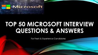 Microsoft Interview Questions & Answers ⚡ |  @AliAzizQualityEducation ​