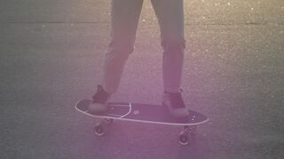 The Pioneer Woman - skater performing moves at sunset | Trending HD Video