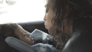 The Shy Snow Woman and the Cursed Ring - woman kissing a baby on car seat | Trending HD Video