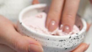 The Pioneer Woman - person mixing a cream on a ceramic saucer | Trending HD Video