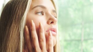The Pioneer Woman - close up video of a woman touching her face | Trending HD Video
