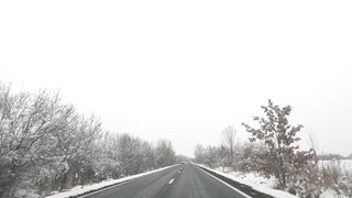 Winter solstice - point of view of car in winter | Trending HD Video