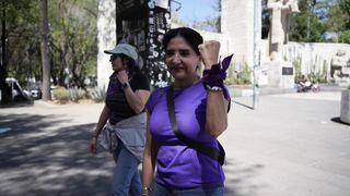 Wonder Woman - mexican woman empowerment gesture in urban setting | Trending HD Video