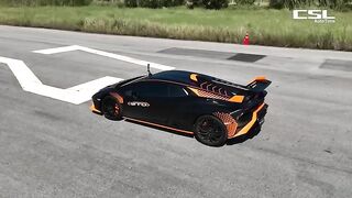 Lambretta X300 SR circuit racer vs. Lamborghini Huracan STO DRAG RACE.