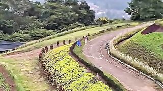 How beautiful is the road on the hill with the view of Cibadak ???? #trendingreels #fyp
