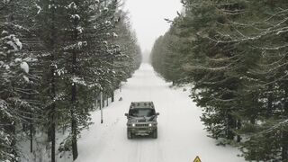The Shy Snow Woman and the Cursed Ring - a car travelling in a snow covered forest | Trending H