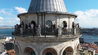 Travelon - aerial view of galata tower in istanbul turkey | Trending HD Video