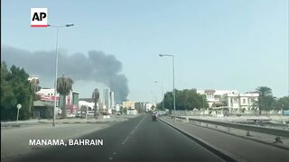 Smoke seen in Bahrain, Qatar and Kuwait as Iran retaliates against strikes.