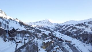 Winter solstice - scenic winter village in snowy mountain landscape | Trending HD Video