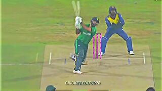 Fakhar zaman great six of the bowling of maheesh Theekshana