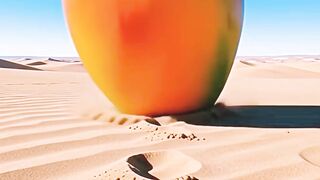 A big juicy mango???????????? | Fresh juice iced in dessert asmr sound