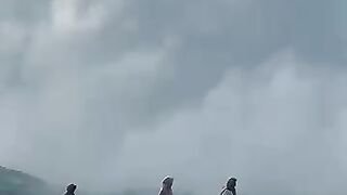 The fields in Sukomakmur village are so high that you can see the clouds from above????