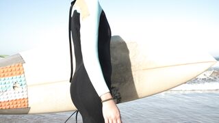 The Pioneer Woman - woman walking on the shore with a surfboard | Trending HD Video