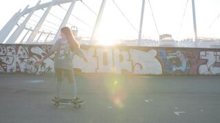 The Bold and the Beautiful - urban skateboarding at sunset with graffiti | Trending HD Video