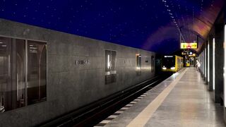 travelite - a train is parked at a station at night | Trending HD Video