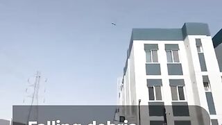 falling debris causes explosion in qatarwar warzone qatar usa iran