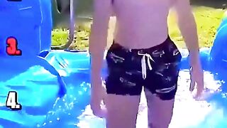 Ranking Funniest Waterslide Fails #waterslide #usa #funniest