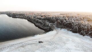 Winterhalter - pull out shot of a frozen lake | Trending HD Video