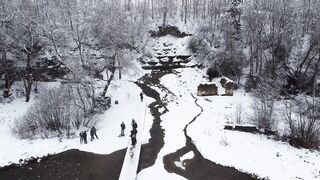 Winterhalter - drone of frosty river | Trending HD Video