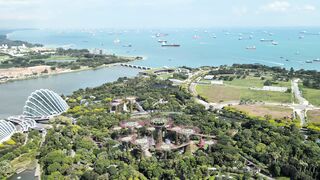 travelite - aerial view of singapore s gardens by the bay | Trending HD Video
