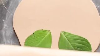 Satisfying Floral Clay Imprinting & Painting ????