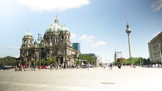 Travelon - berlin cathedral and tv tower on a sunny day | Trending HD Video
