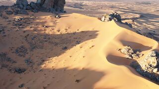 Travelon - aerial view of majestic desert dunes | Trending HD Video