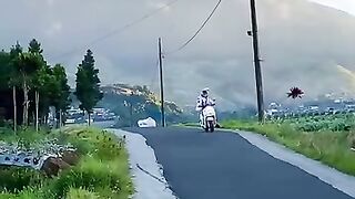 Suasana desa yang begitu indah di lereng gunung sumbing Magelang