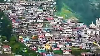 Nepal Van Java, a small village famous for its colorful houses on the slopes of Mount Sumbing #naturalbeauty #mountsumbing