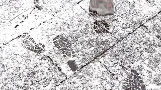 Winter Coat - footsteps on snowy path in winter | Trending HD Video