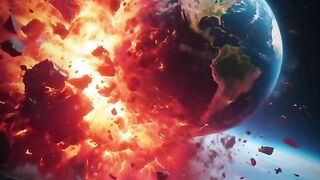 End of Earth Asteroid Collision Sparks a Massive Cosmic Explosion CosmicExplosion EarthDestruction DoomsdayEvent