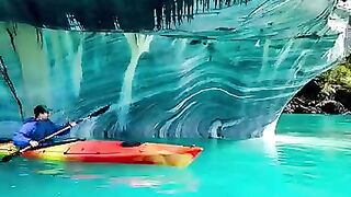 Welcome to marble caves in Patagonia region of Chile.